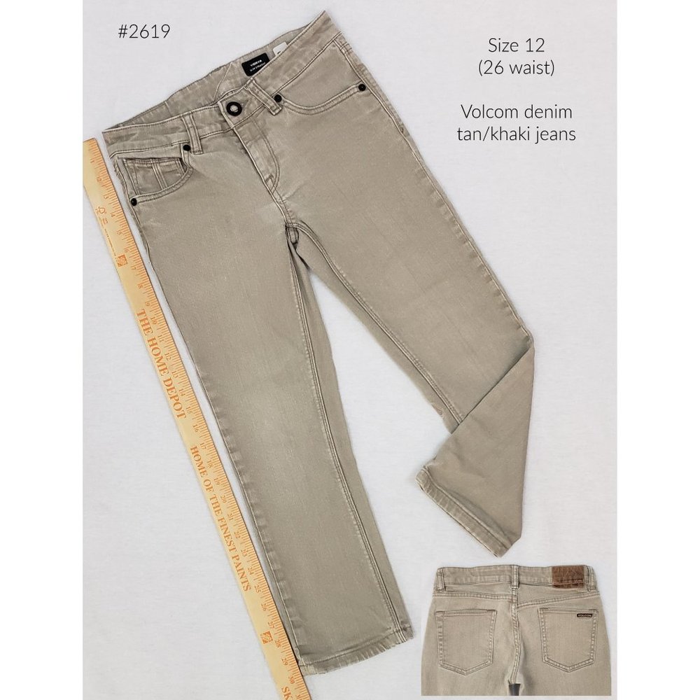 Volcom Kids Tan/Khaki Straight-Leg Jeans
